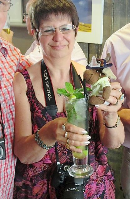 Moosie enjoys a mojito. Photo: Guy Hamilton