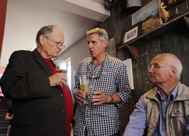 Fellow authors: David Sinclair and Mark West with Michael Cane