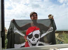 Flying the flag. Photo: Jon Myer