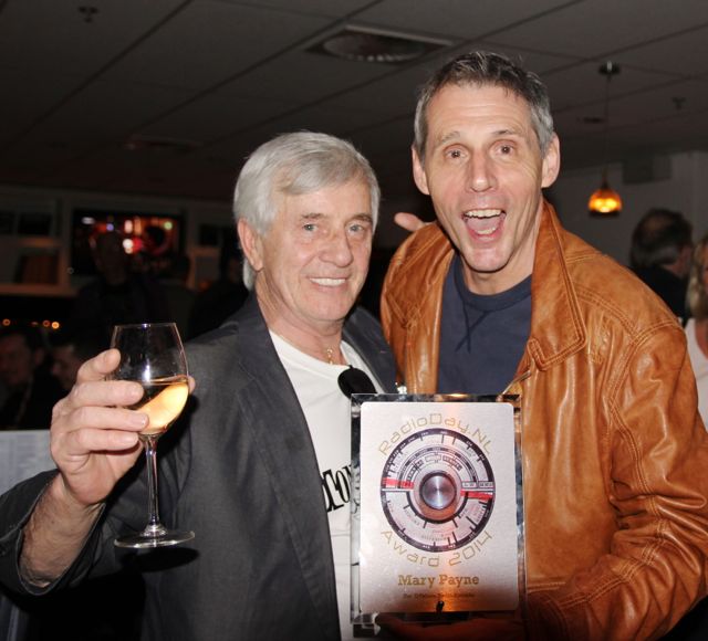 Tony Prince and Mark Wesley with Mary's Award