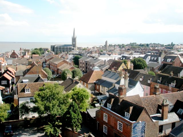 'Aerial' shot of Harwich including the High Lighthouse